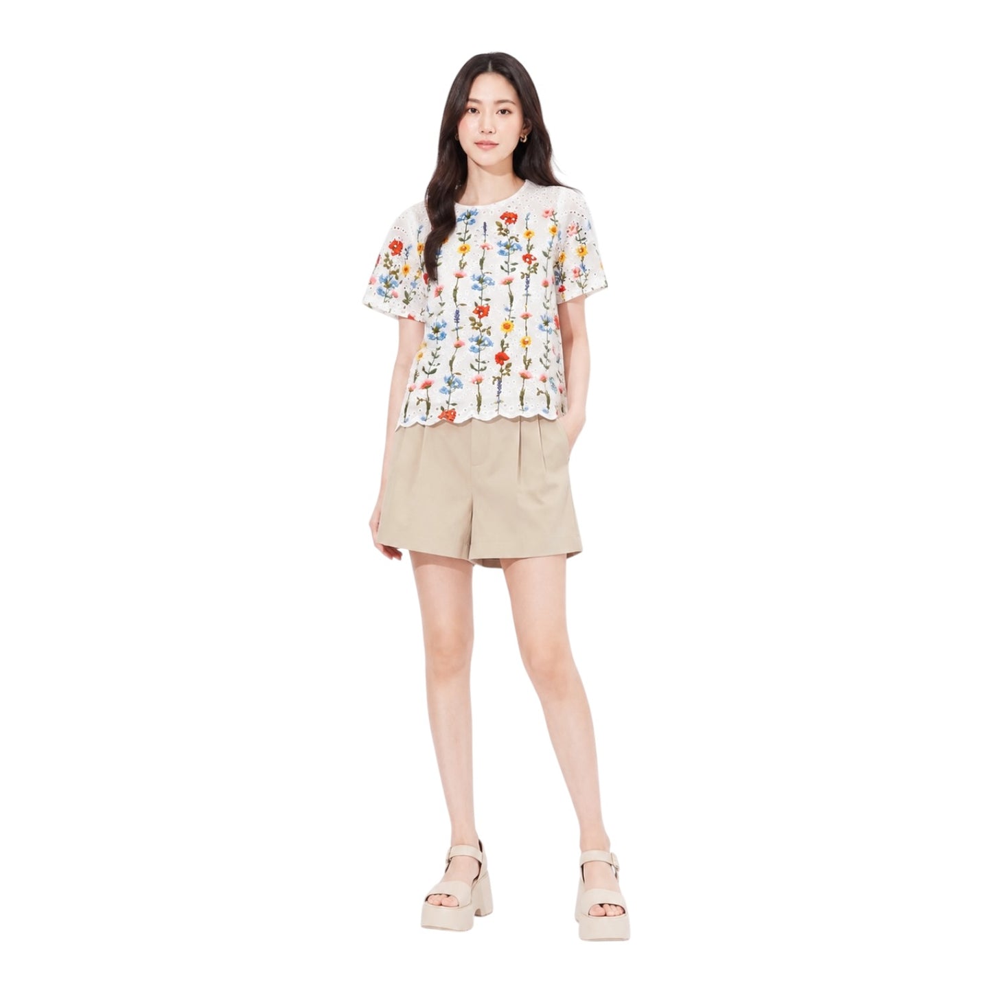 Eyelet Embroidery Blouse