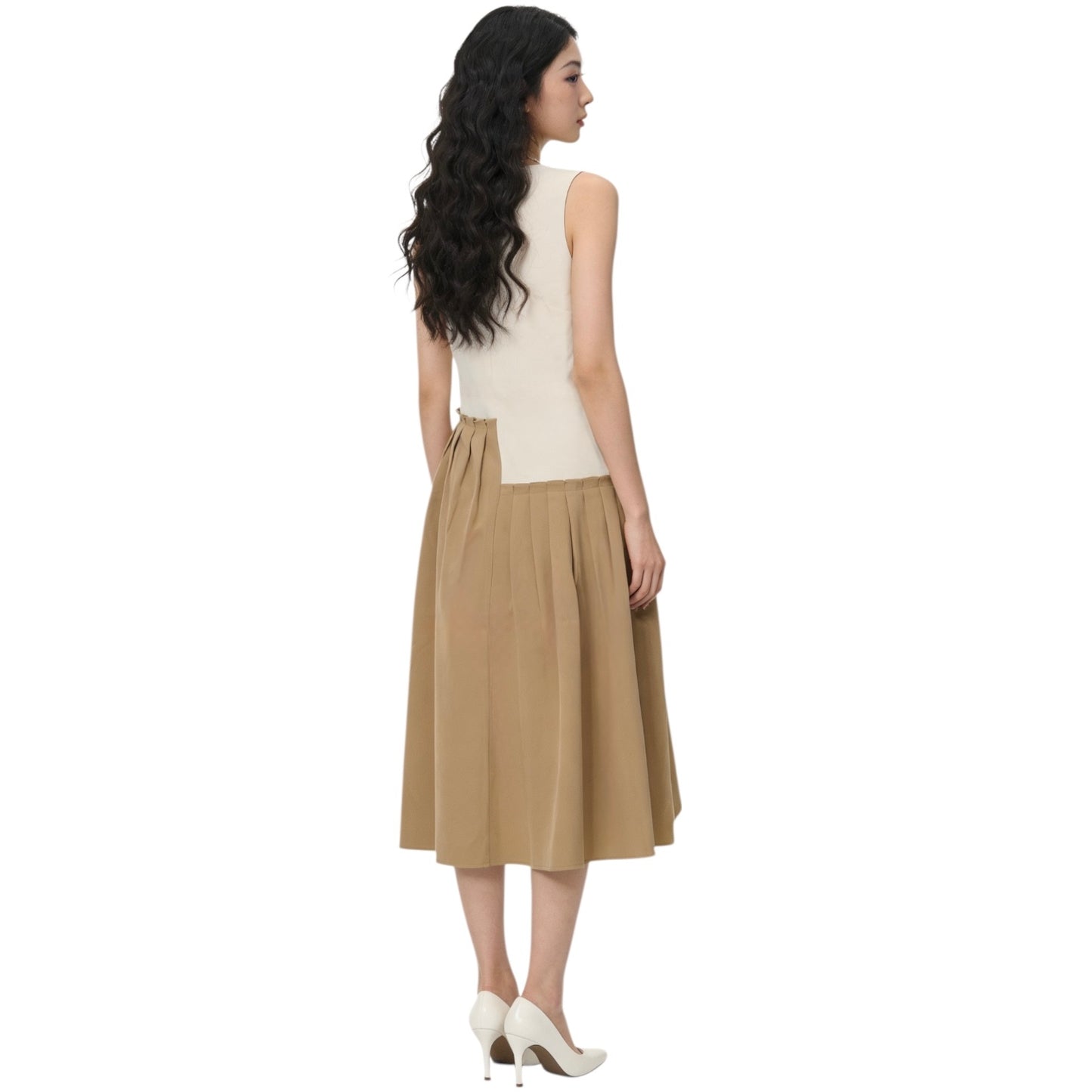 Sleeveless Color-Block Dress