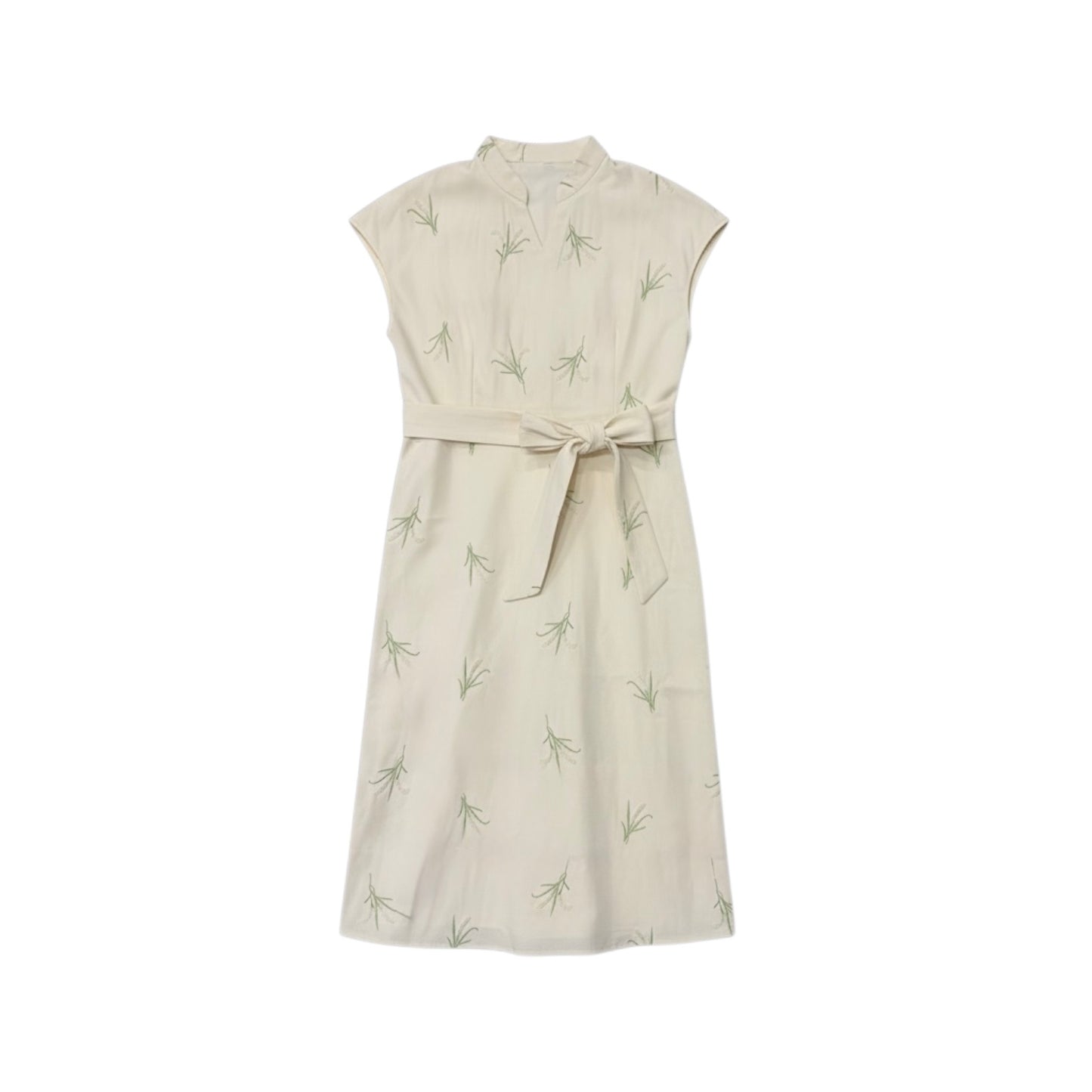 Embroidery Botanical Print Dress