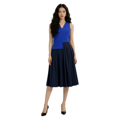 Sleeveless Color-Block Dress