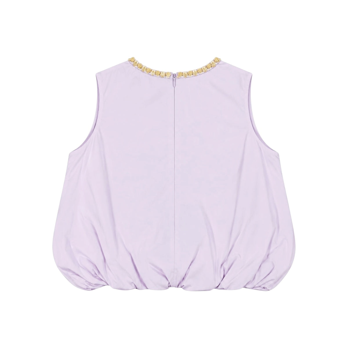 Embellished Bubble Hem Sleeveless Top