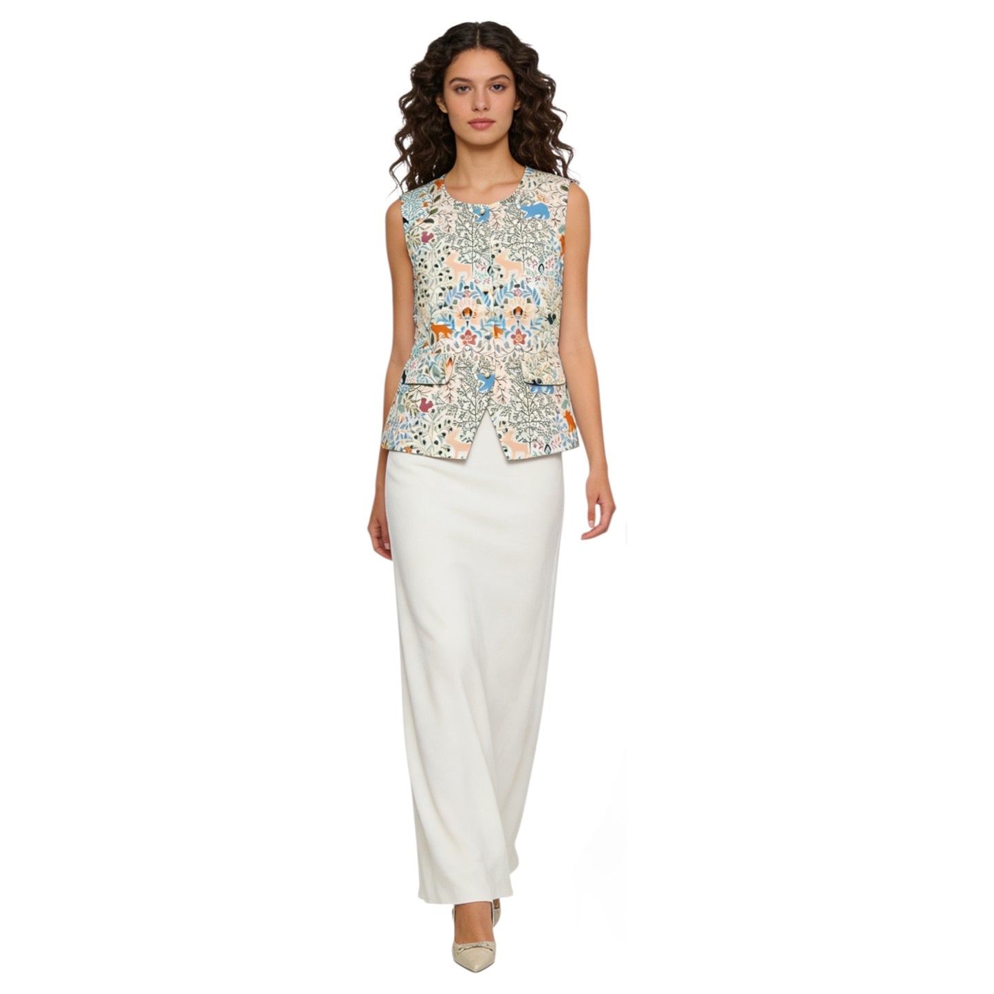 Sleeveless Printed Top