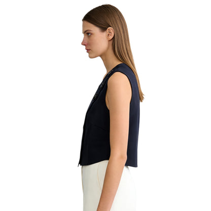 Sleeveless Top With Embellishments