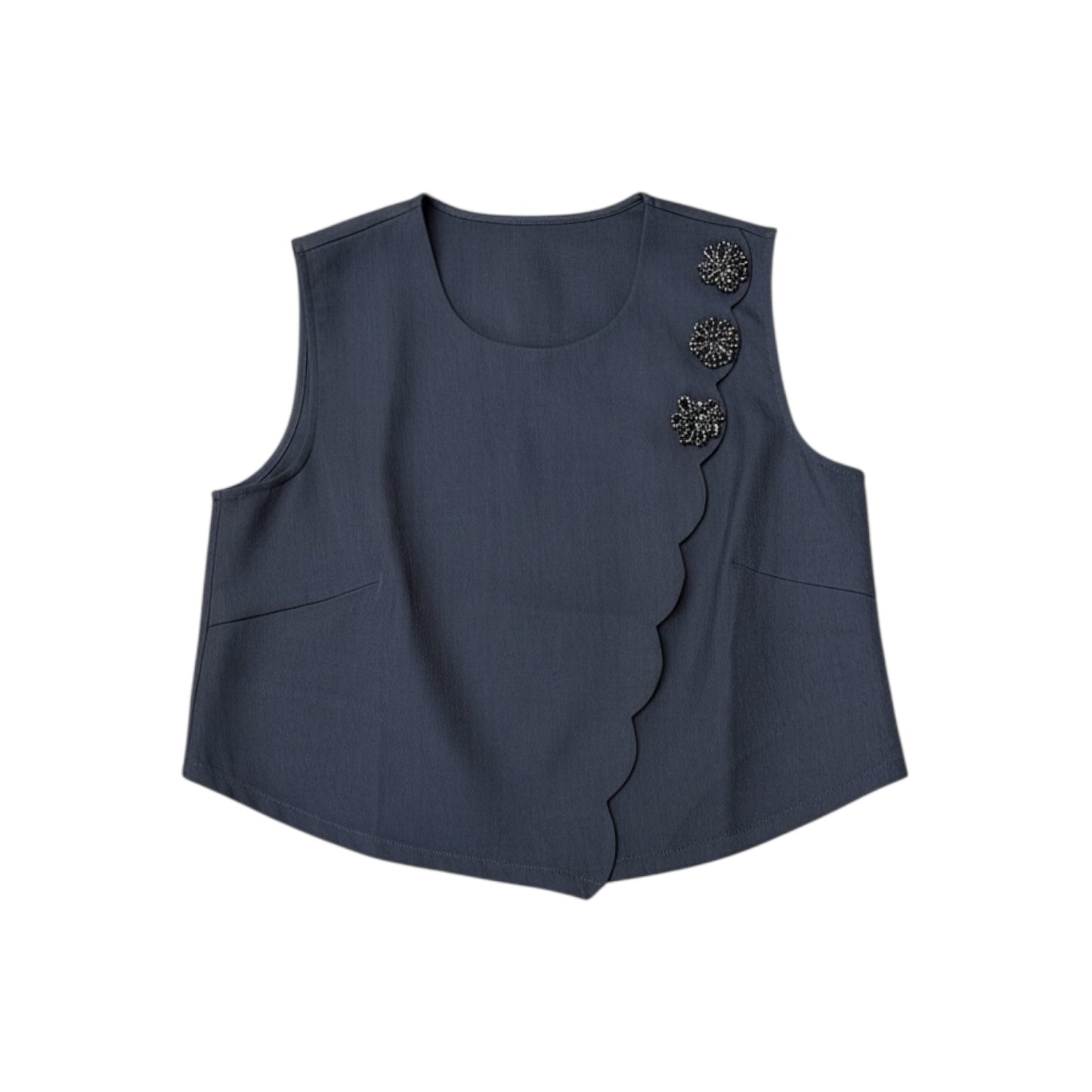 Sleeveless Top With Embellishments