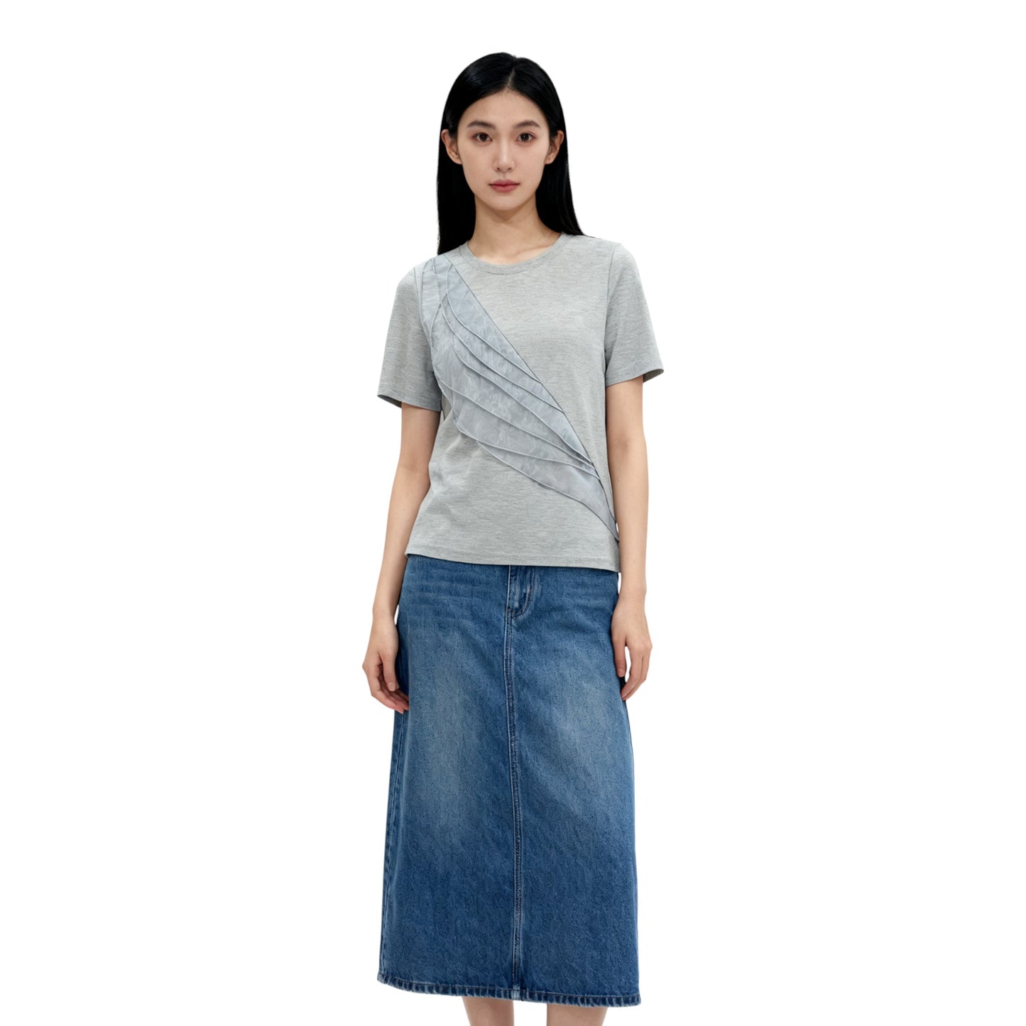 Asymmetrical Sheer Tee