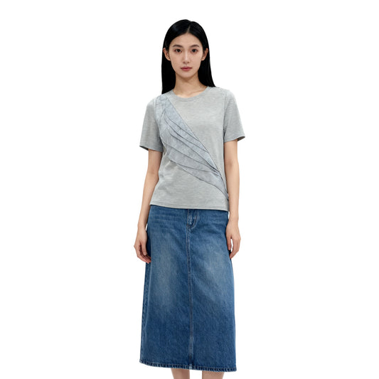 Asymmetrical Sheer Tee