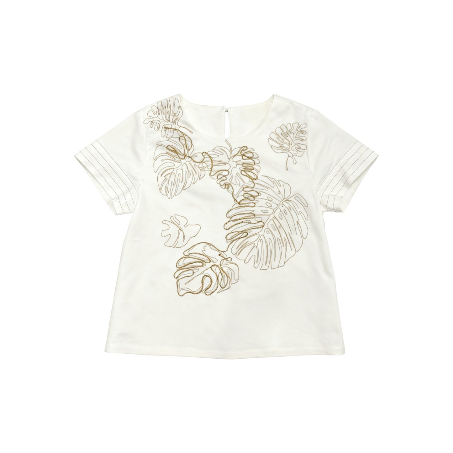 Tropical Leaf Print Top