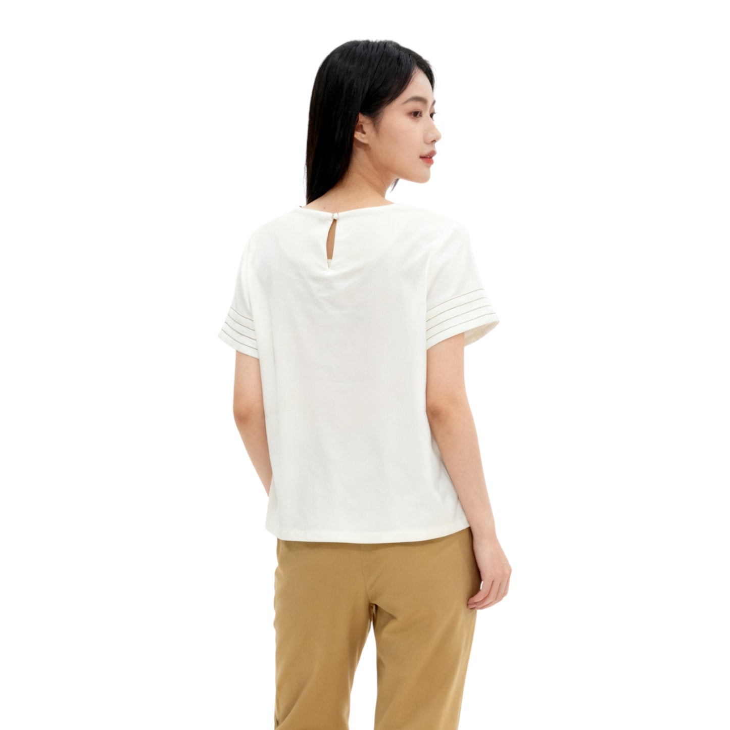 Tropical Leaf Print Top